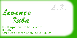 levente kuba business card